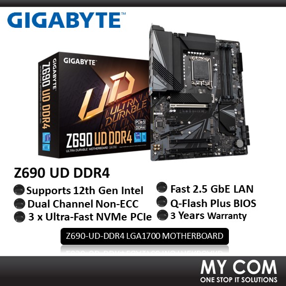 Gigabyte Z690-Ud-Ddr4 Lga1700 Motherboard [GB-Z690-UD-DDR4] - MYCOM